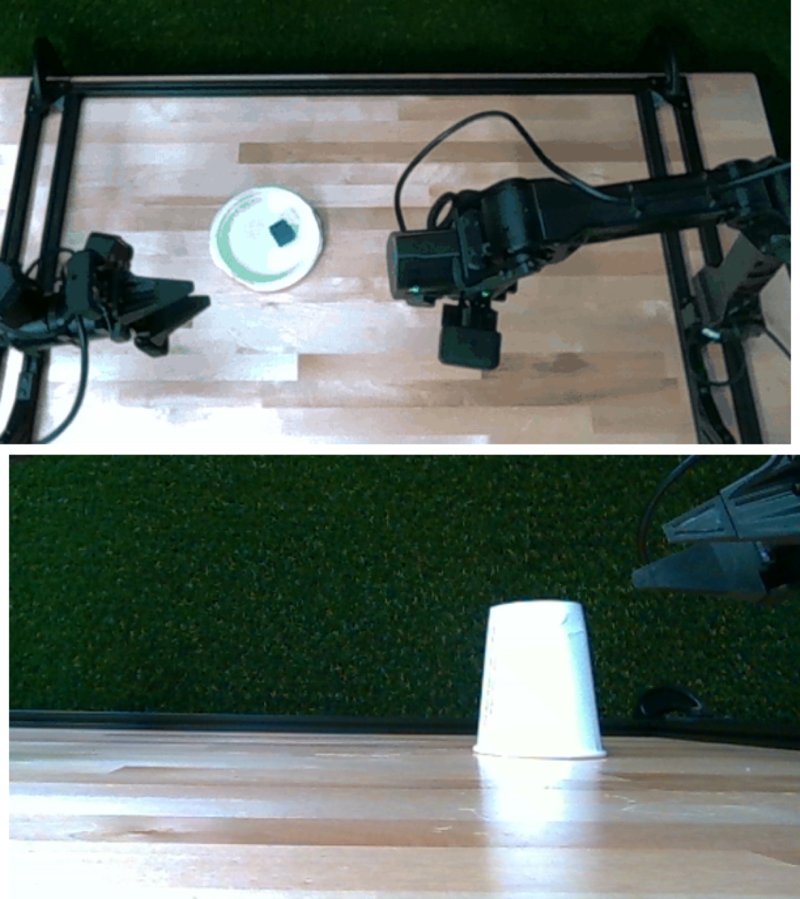 Goal states of cube handover and cup inversion